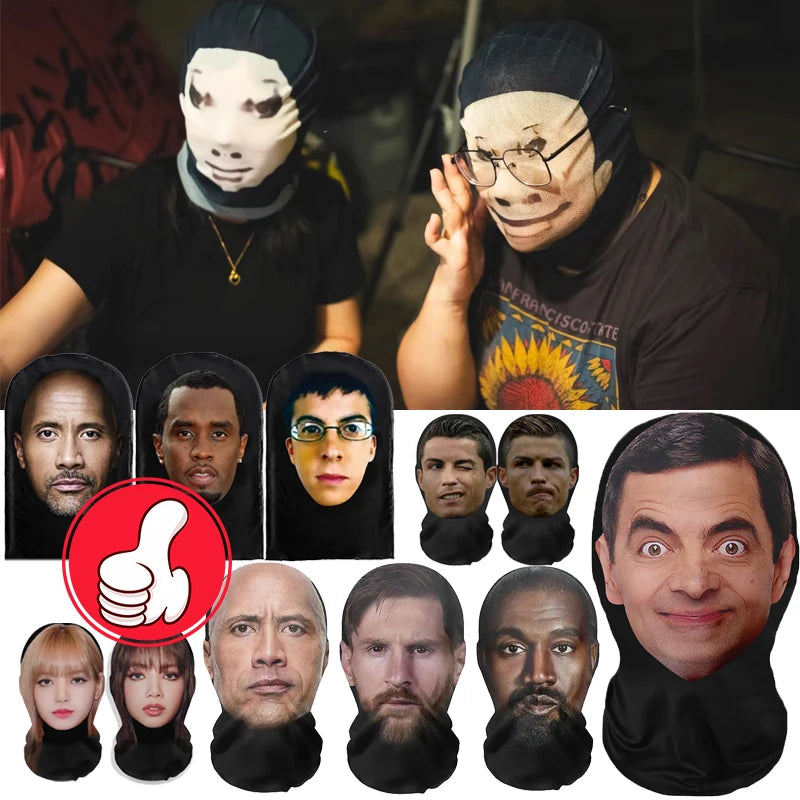 Realistic 3D Full Face Masks for Halloween Cosplay & Parties