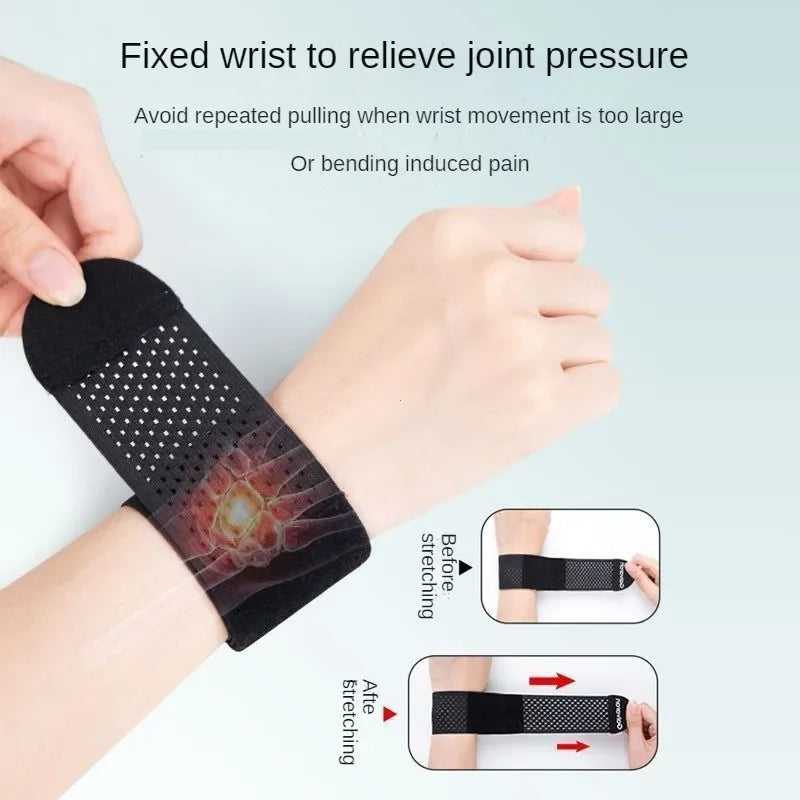 Adjustable Mesh Sports Wristband - Breathable Support for Fitness & Recovery