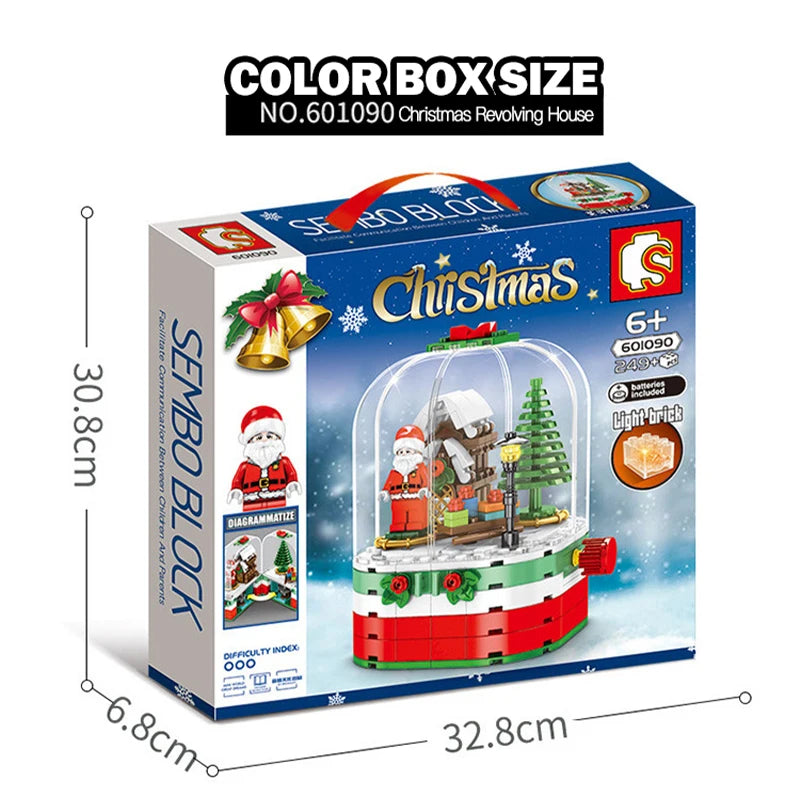 249 PCS Santa Claus Christmas Tree Building Blocks - Fun Holiday Gift