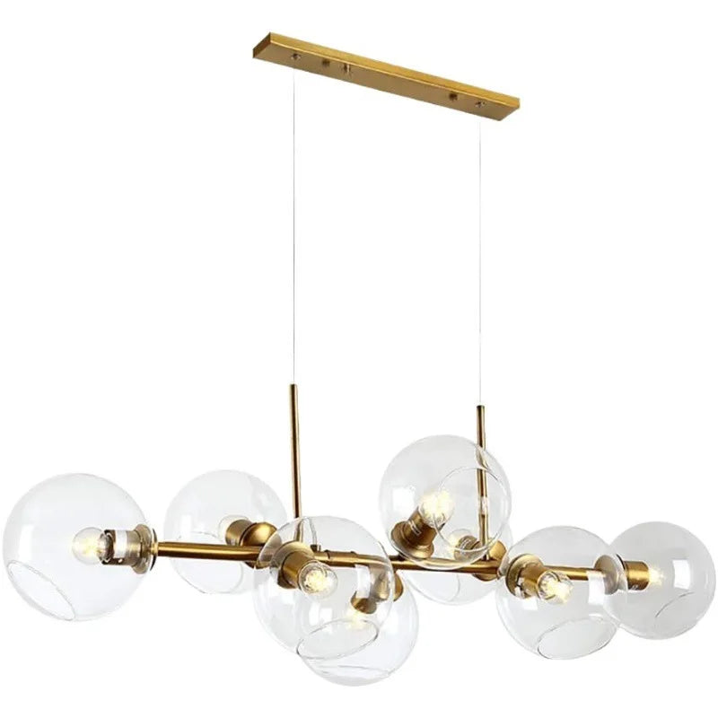 8-Light Modern Bubble Chandelier - Elegant Glass Pendant Light