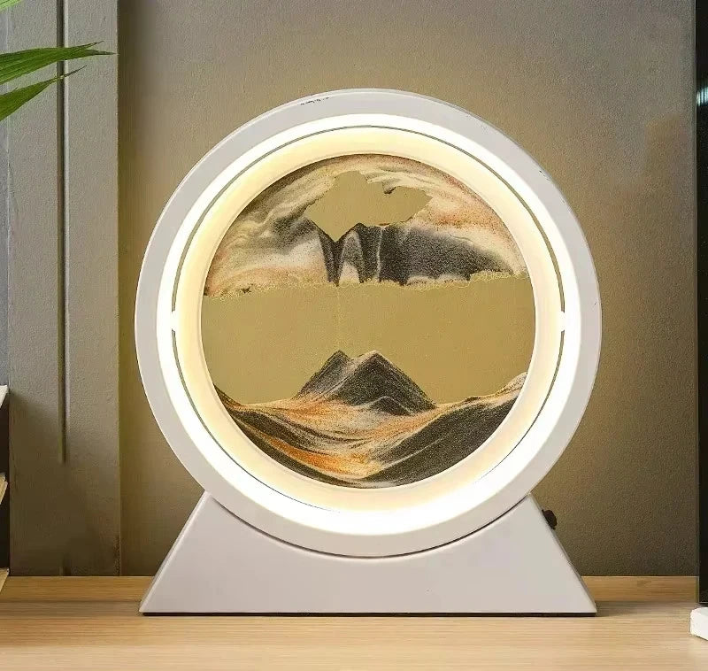 Calming Sand Art Lamp - Elegant Stress Relief Hourglass Decor