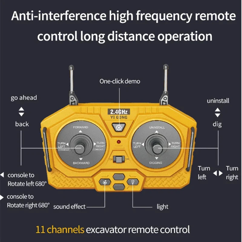 Remote Control Excavator Toy - Educational Fun for Kids