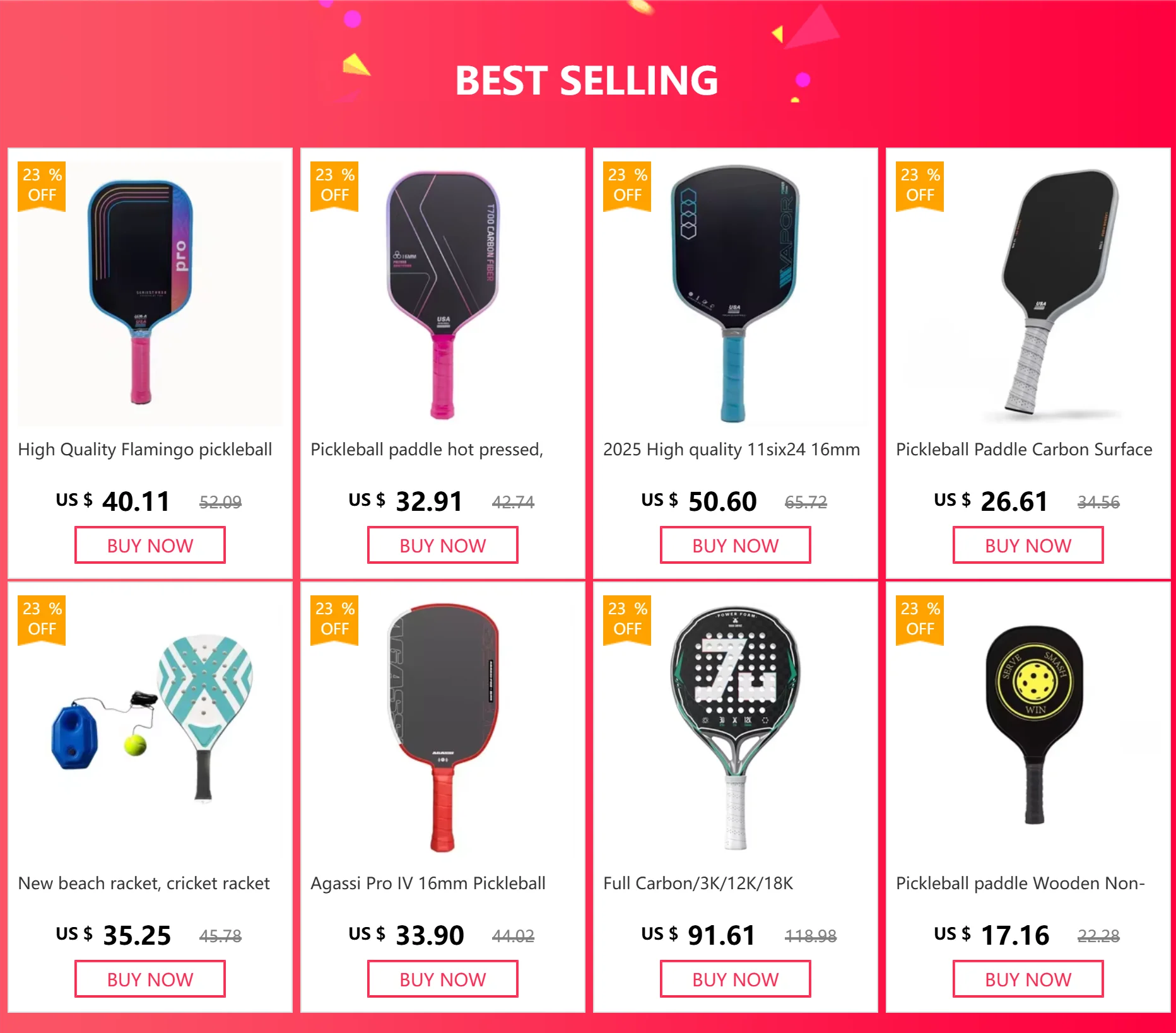 USAPA Approved Wooden Pickleball Paddle with Non-Slip Handle