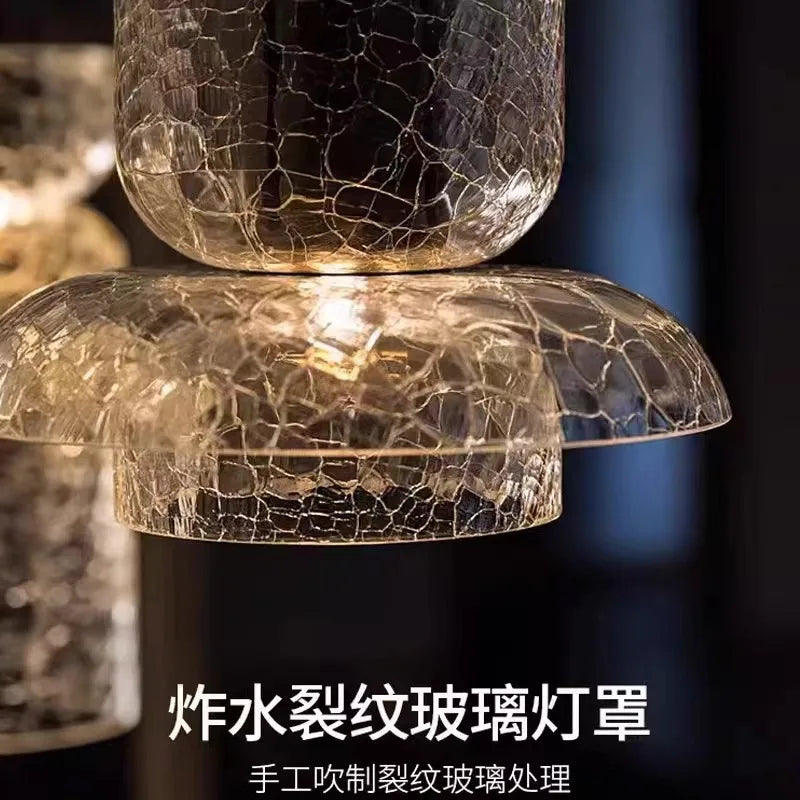 Modern Clear Glass Pendant Light Fixture for Home & Restaurant