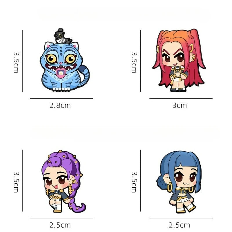 Kpop Cartoon Metal Brooches - Cute Accessory Pins for Fashion Lovers