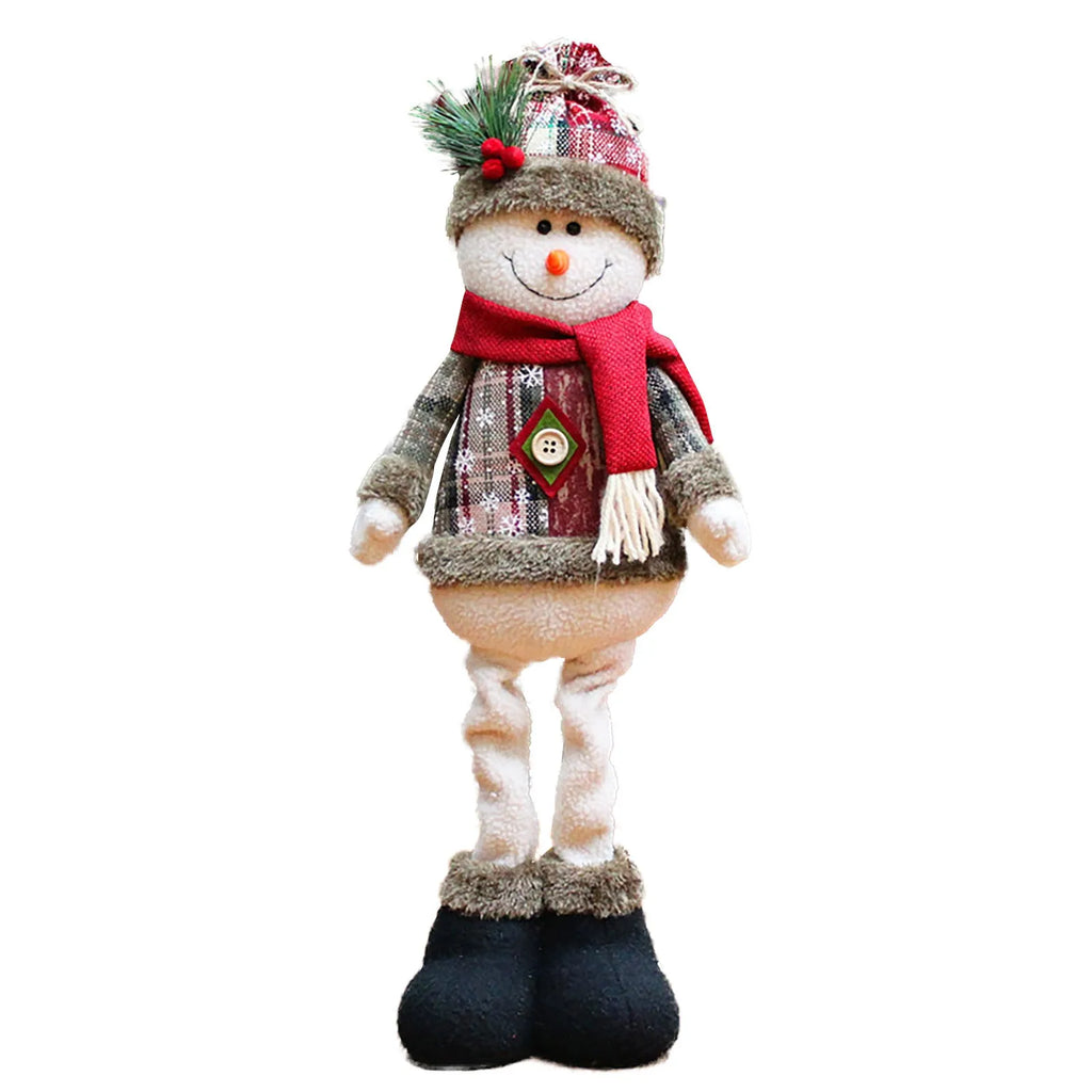 Festive Plush Santa & Snowman Decoration – Perfect Holiday Accent!