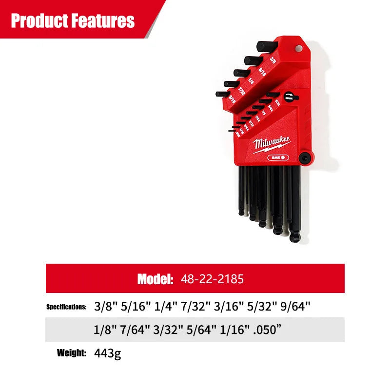 Milwaukee 13-Piece L-Shaped Ball End Hex Wrench Set - Ultimate Access Tool