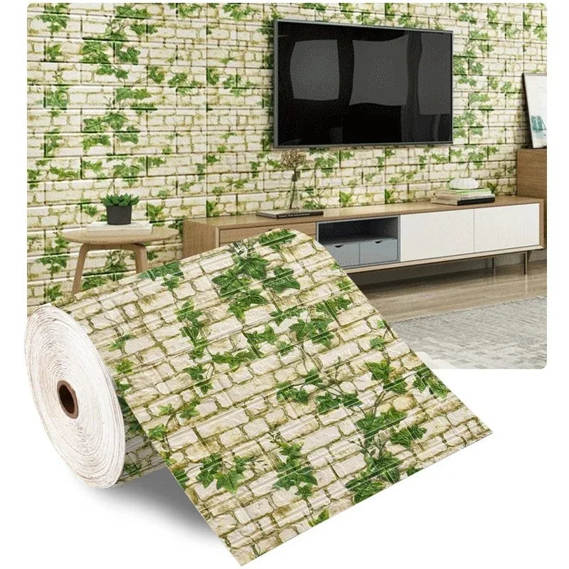 3D Self-Adhesive Foam Brick Wallpaper - Modern Home Décor