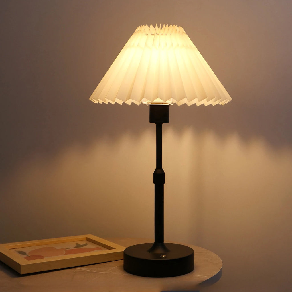 Rechargeable Touch Fabric Desk Lamp - E12 Bulb, 2700K, Modern Decor