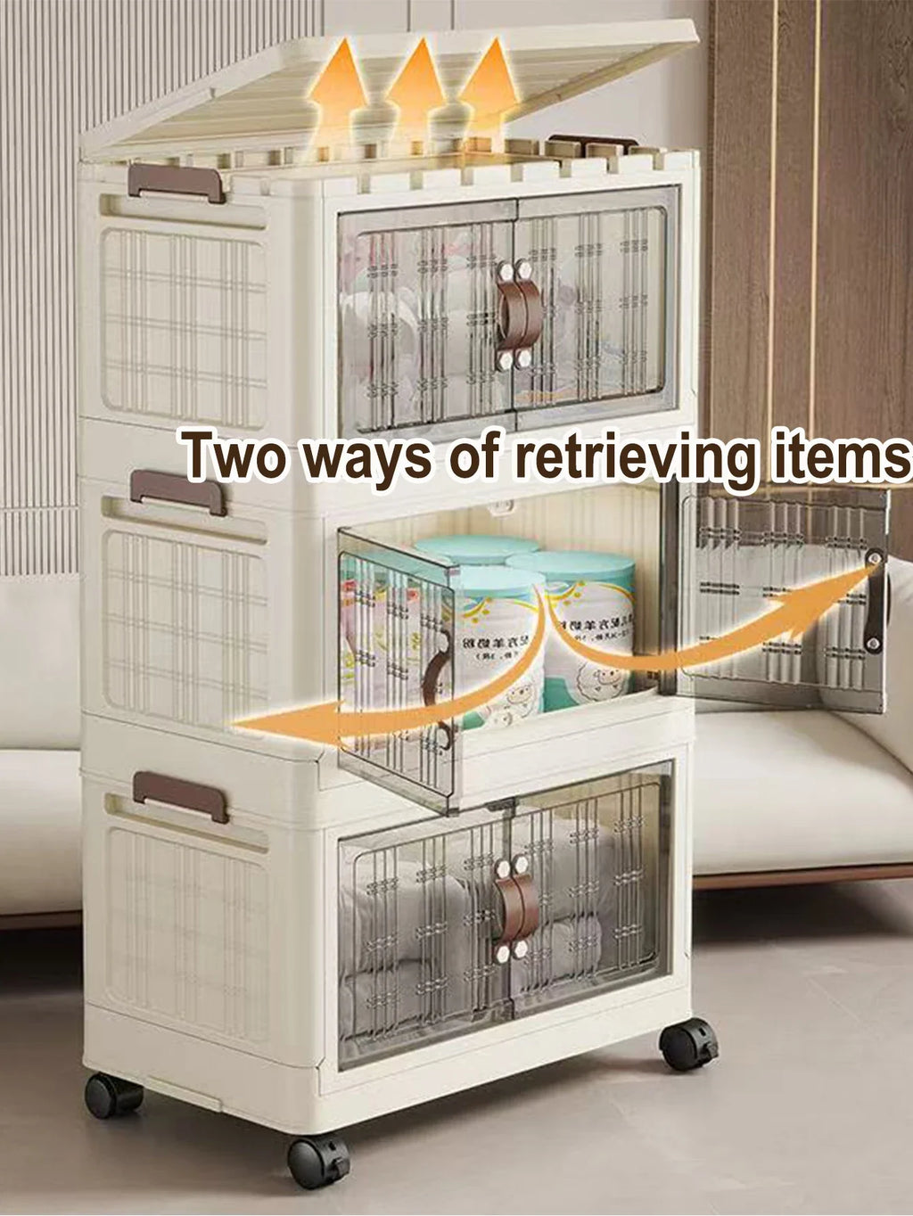 Eco-Friendly Large Capacity Folding Storage Cabinet - Space Saver