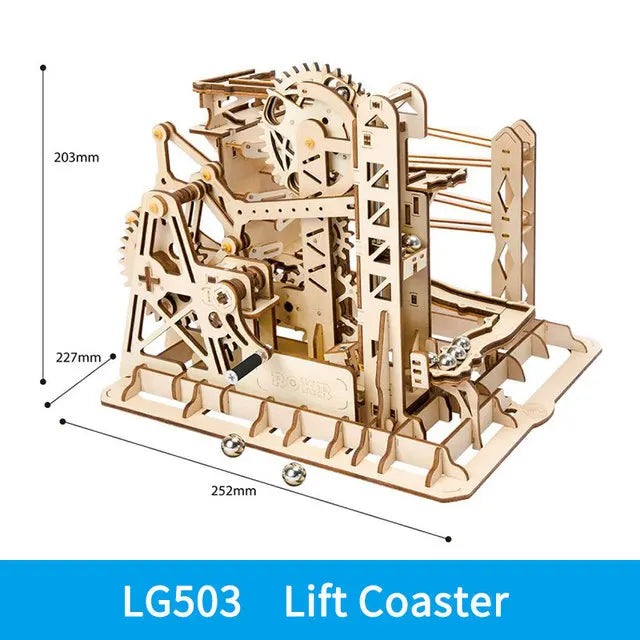 Robotime Marble Run DIY Waterwheel Wooden Model Assembly Kit