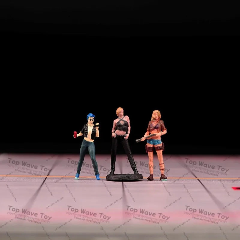 Creative Miniature Painted Figures for Car Model Photography