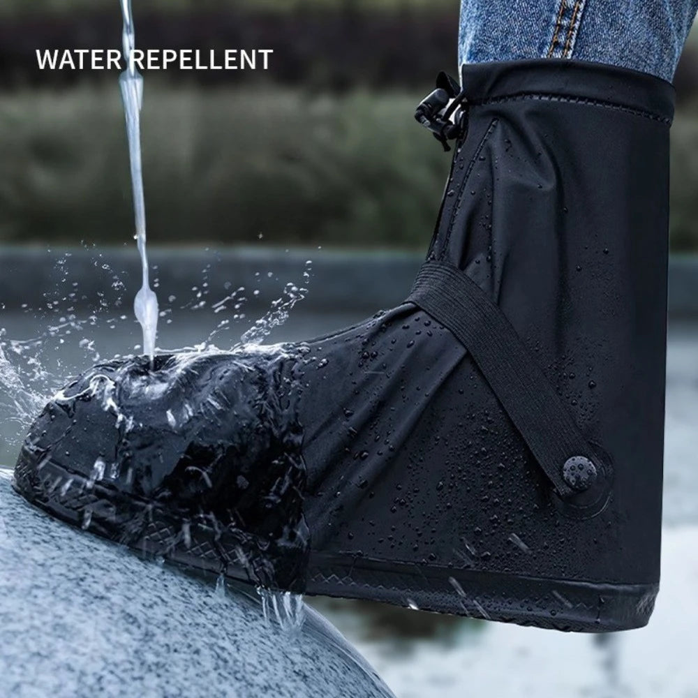High Top Waterproof Overshoes - Anti-Slip Reusable PVC Covers