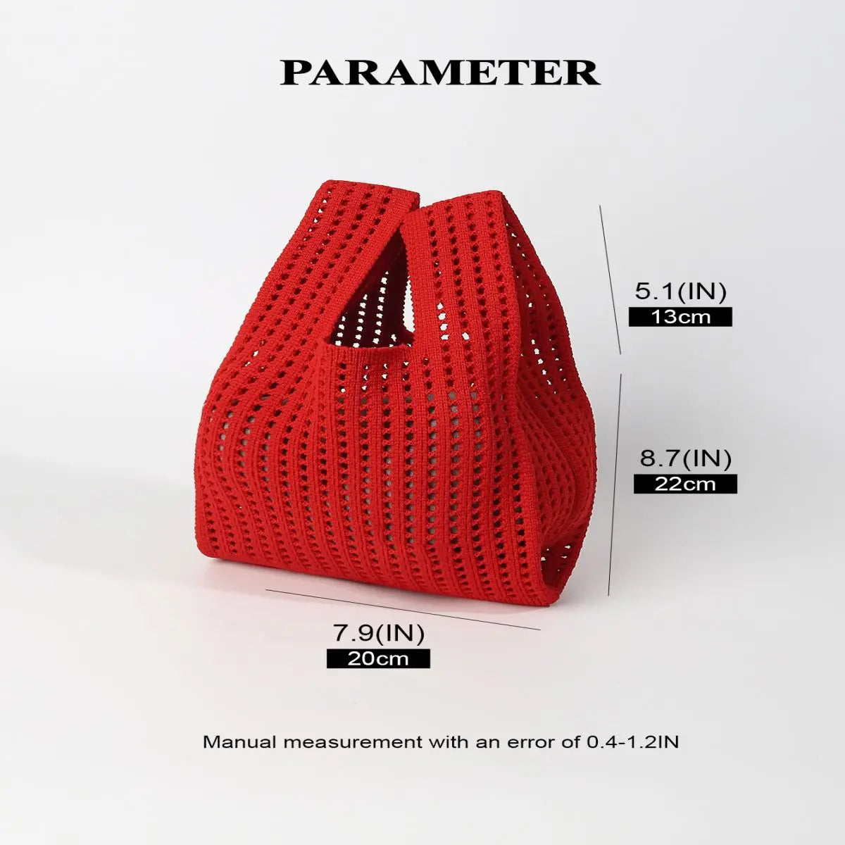 Handmade Colorful Knit Tote Bag for Women – Stylish & Casual