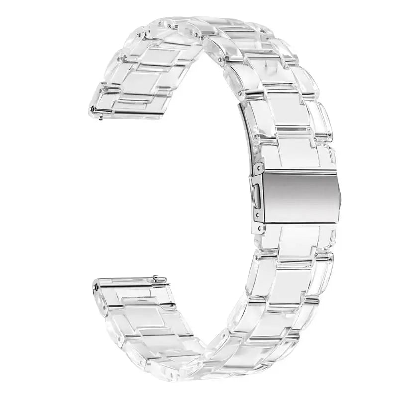 Versatile Transparent Resin Watch Strap for Samsung Galaxy & Xiaomi