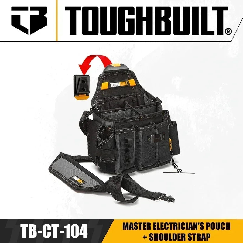 TOUGHBUILT Master Electrician's Pouch with Shoulder Strap - Tool Organizer