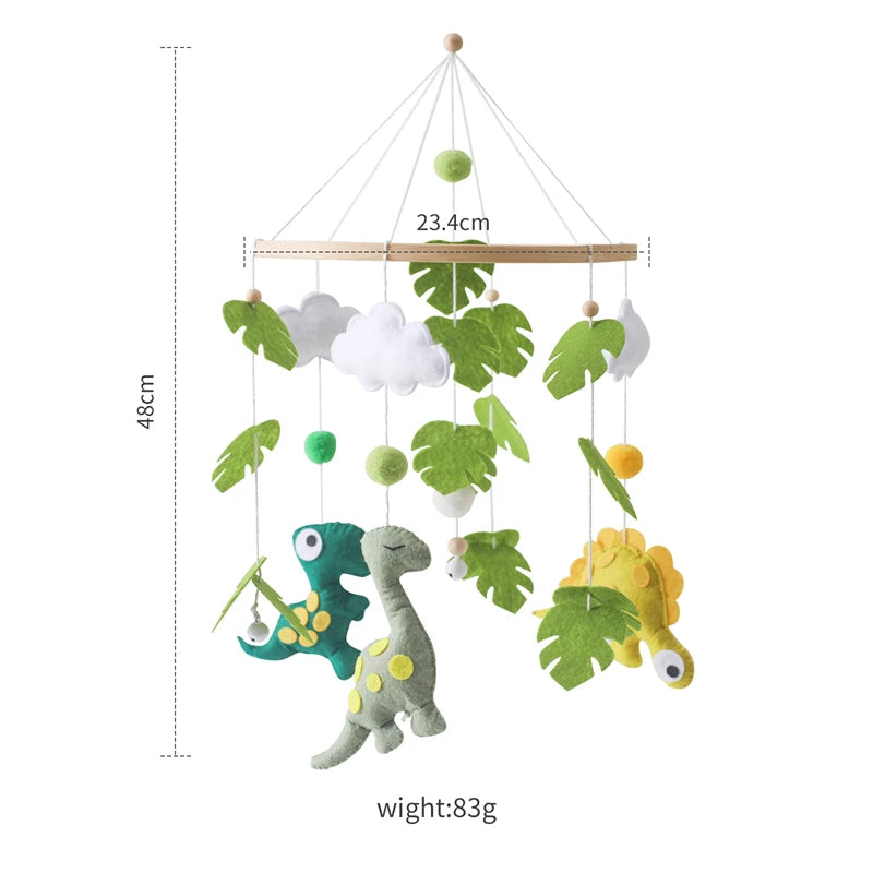 Soft Felt Hot Air Balloon Baby Crib Mobile - Colorful Wind Chime Toy