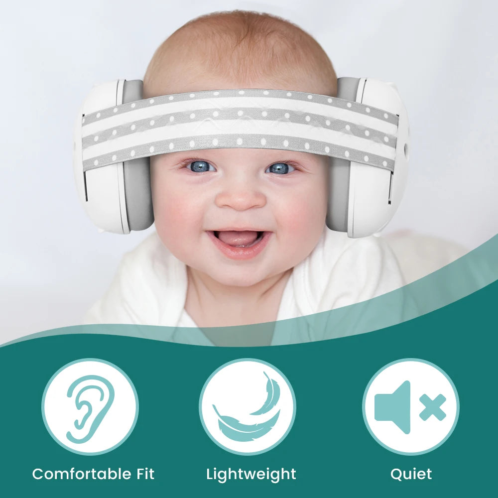 Baby Earmuffs for Noise Reduction - Soft & Adjustable Headband