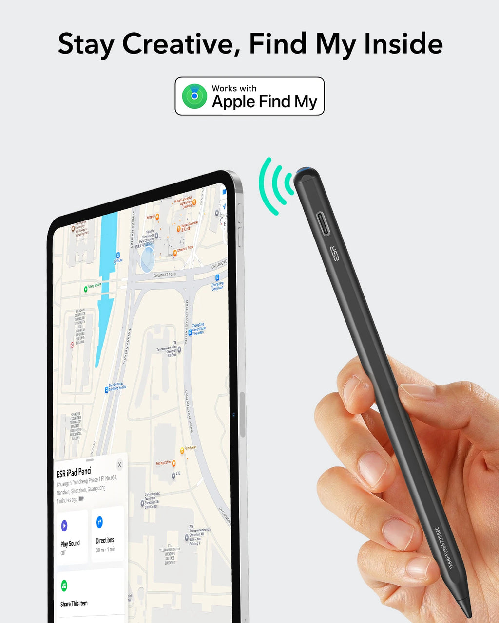 ESR Fast-Charging iPad Stylus with Palm Rejection (2018-2025)