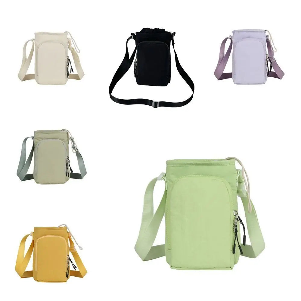 Water Bottle Carrier Bag with Shoulder Strap - Waterproof Crossbody Purse
