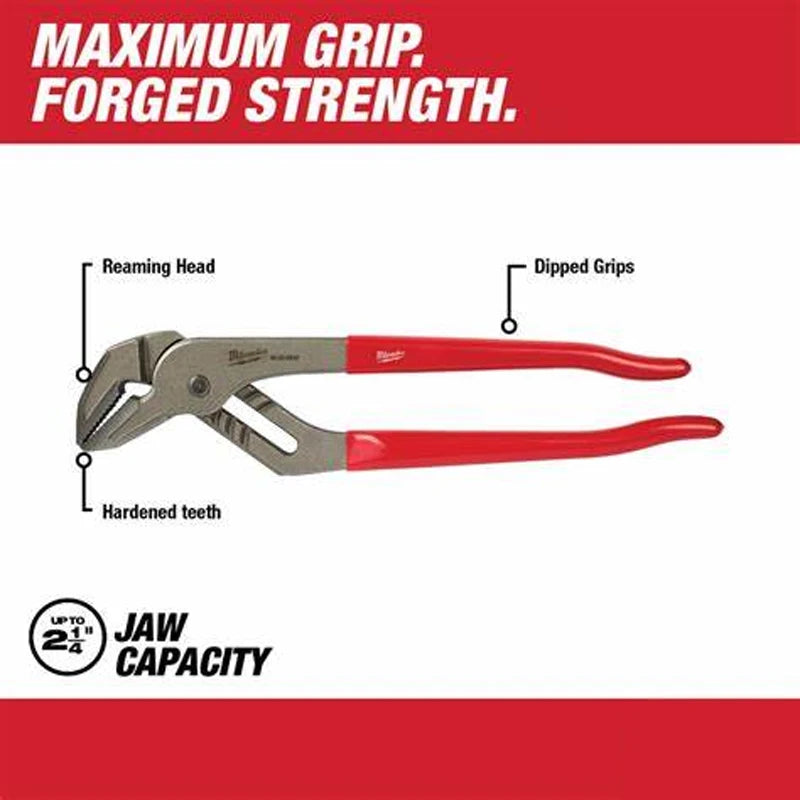 Milwaukee 10" Straight Jaw Pliers for Ultimate Grip & Comfort