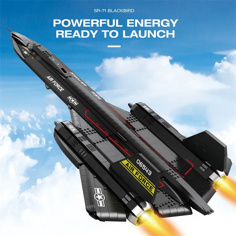 1775Pcs Military Blackbird Airplane Building Blocks - Creative Fun Toy Set