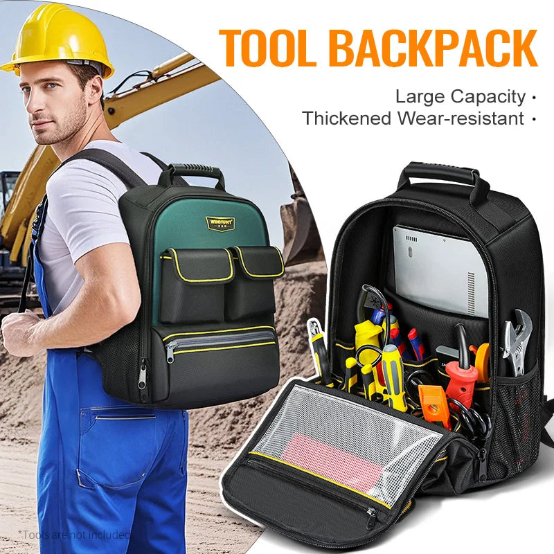 WINHUNT Heavy-Duty Tool Bag Backpack with Padded Straps