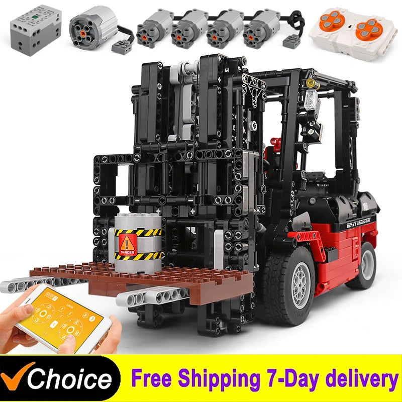 Mould King Motor Power Forklift Mk II Building Blocks - Engaging Toy Set