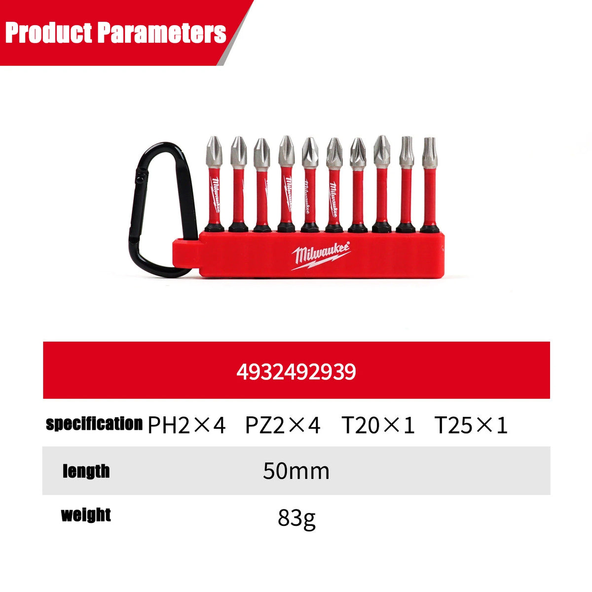 Milwaukee 10-Piece Shockwave Screwdriver Bit Set - Durable & Reliable