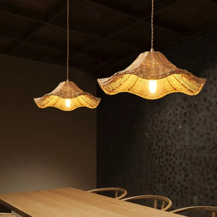 Luxury Rattan Pendant Light - Vintage Bohemian Handwoven Design