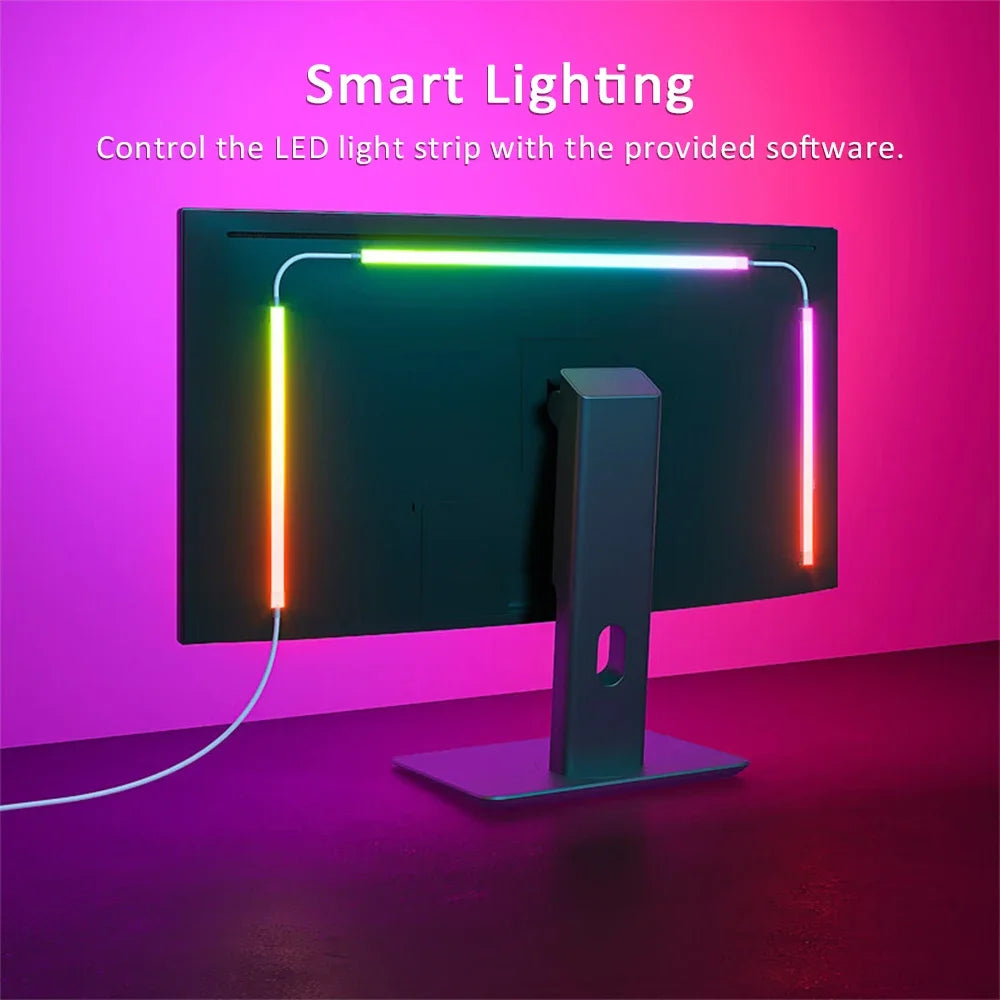 RGB LED Monitor Backlight Strip - Sync Lighting for 24-34" Displays