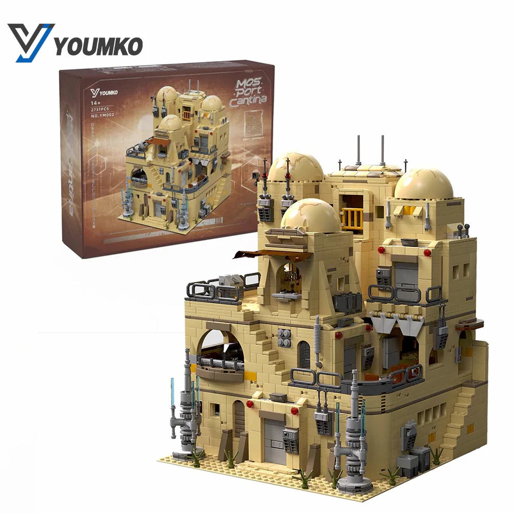 2731PCS Modular Desert Tavern Building Blocks for Creative Design