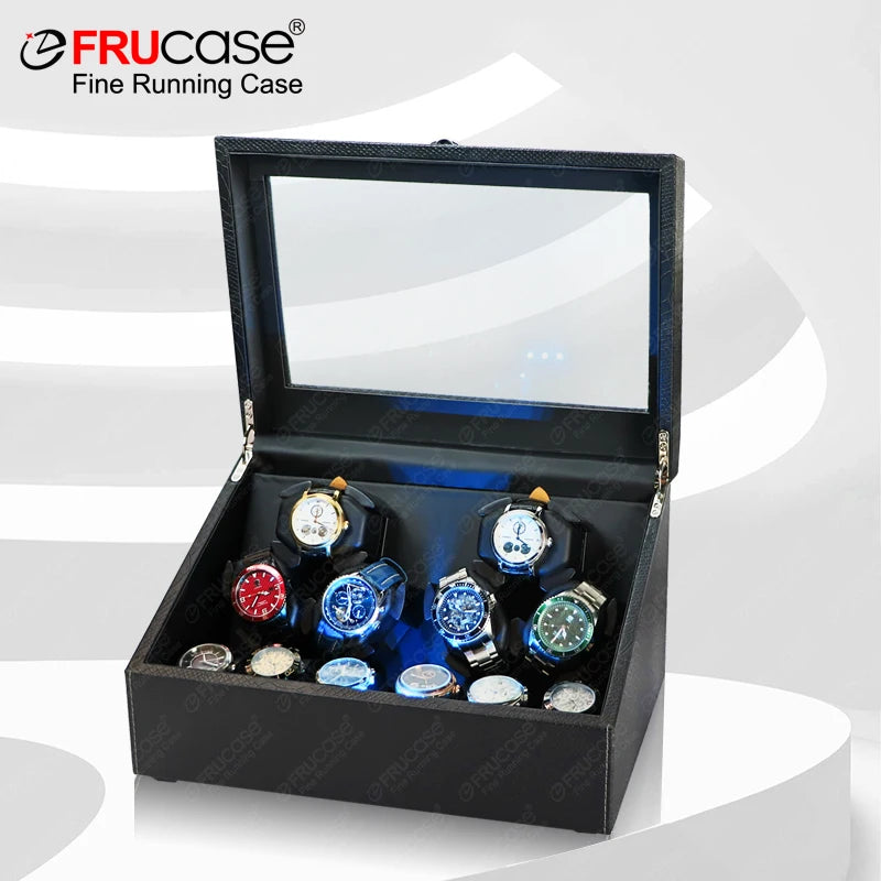 FRUCASE 6+6 Automatic Watch Winder – Elegant Timepiece Care