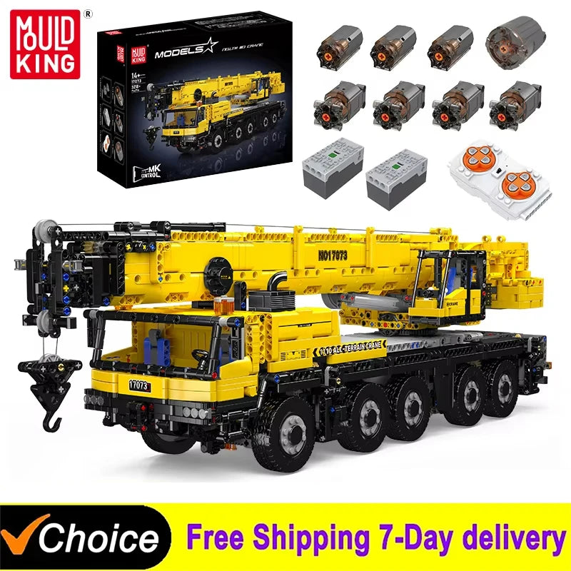 MOULD KING 3218Pcs Remote Control Mobile Crane Building Blocks Toy