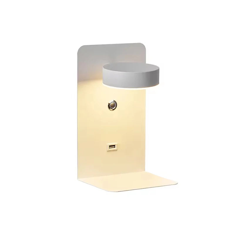 Modern LED Wall Lamp with USB Charging - Stylish Bedroom Night Light