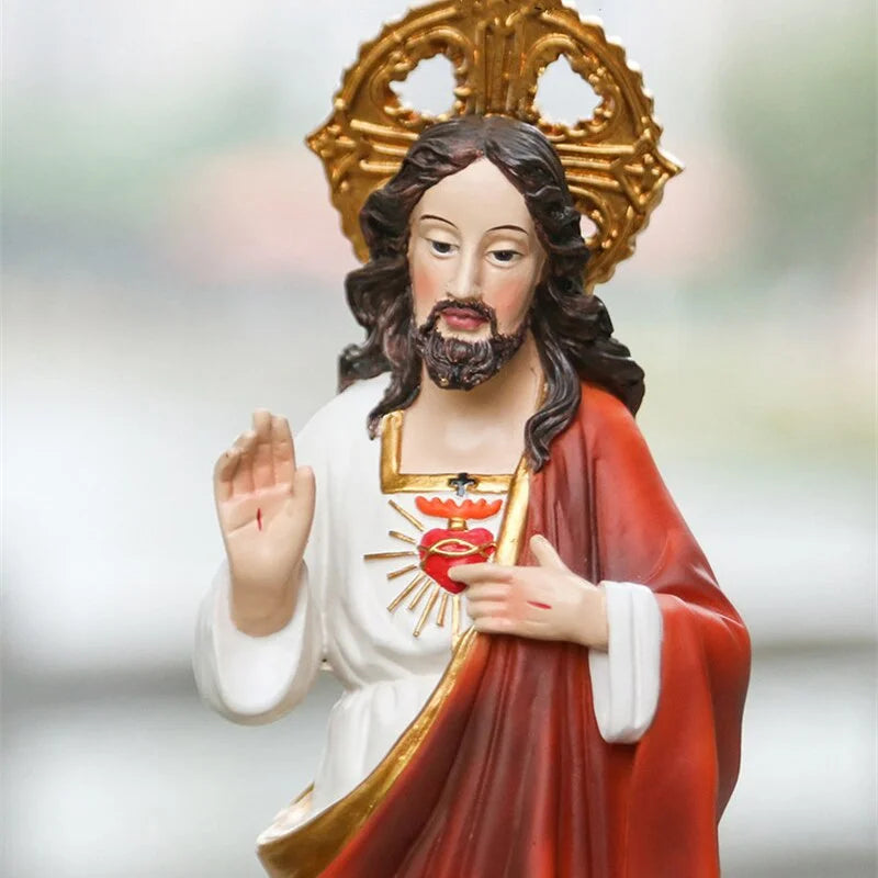 Elegant Jesus Sanctification Figurine - Resin Statue Decoration