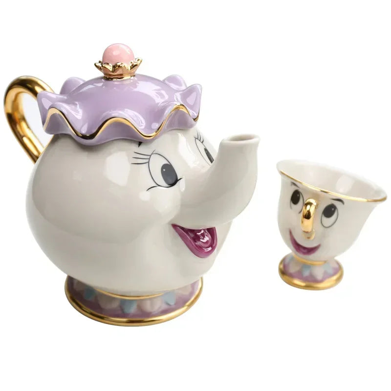 Disney Mrs. Potts & Chip Teapot Set - Enchanting Teacups for Tea Lovers