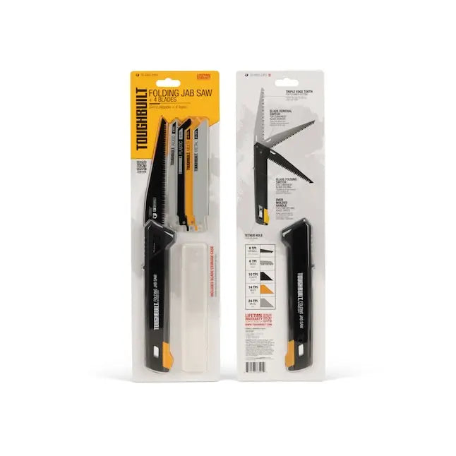 ToughBuilt Folding Jab Saw - 4 Blades for Ultimate Cutting Versatility