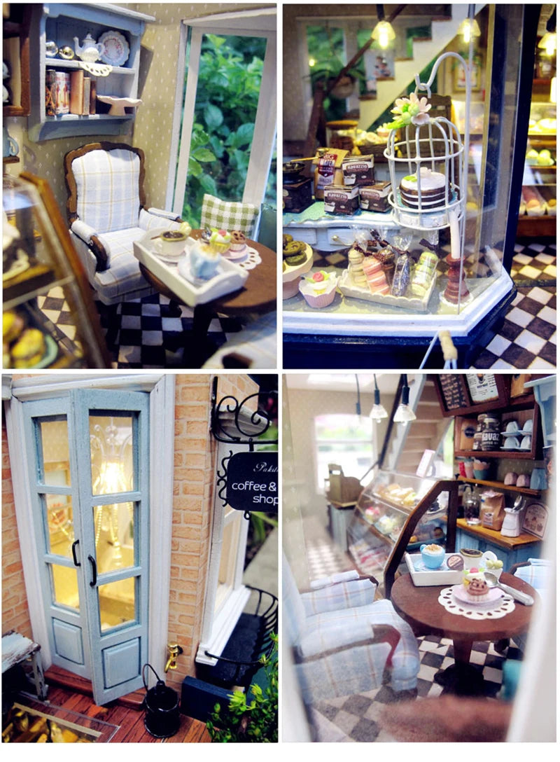 3D DIY Wooden Dollhouse Kit with Furniture - Irish Cottage Toy