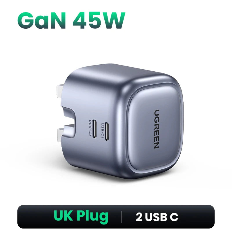 UGREEN 45W GaN USB-C Fast Charger - Power Up Your Devices Quickly!