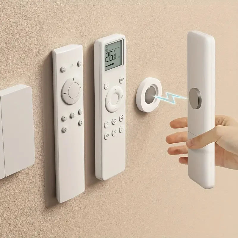 3pcs No Drill Magnetic Remote Holder - Space-Saving Wall Mount