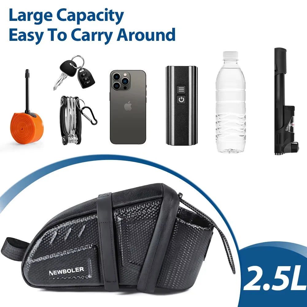 Waterproof Bicycle Saddle Bag - Reflective MTB Road Bike Accessory