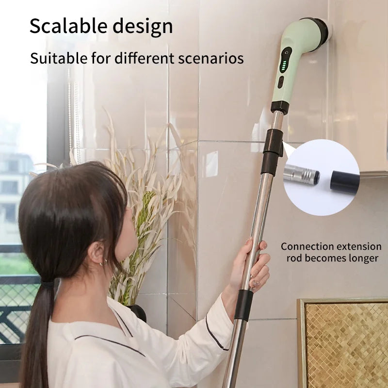 9-in-1 Electric Spin Scrubber | Effortless Multi-Surface Cleaning