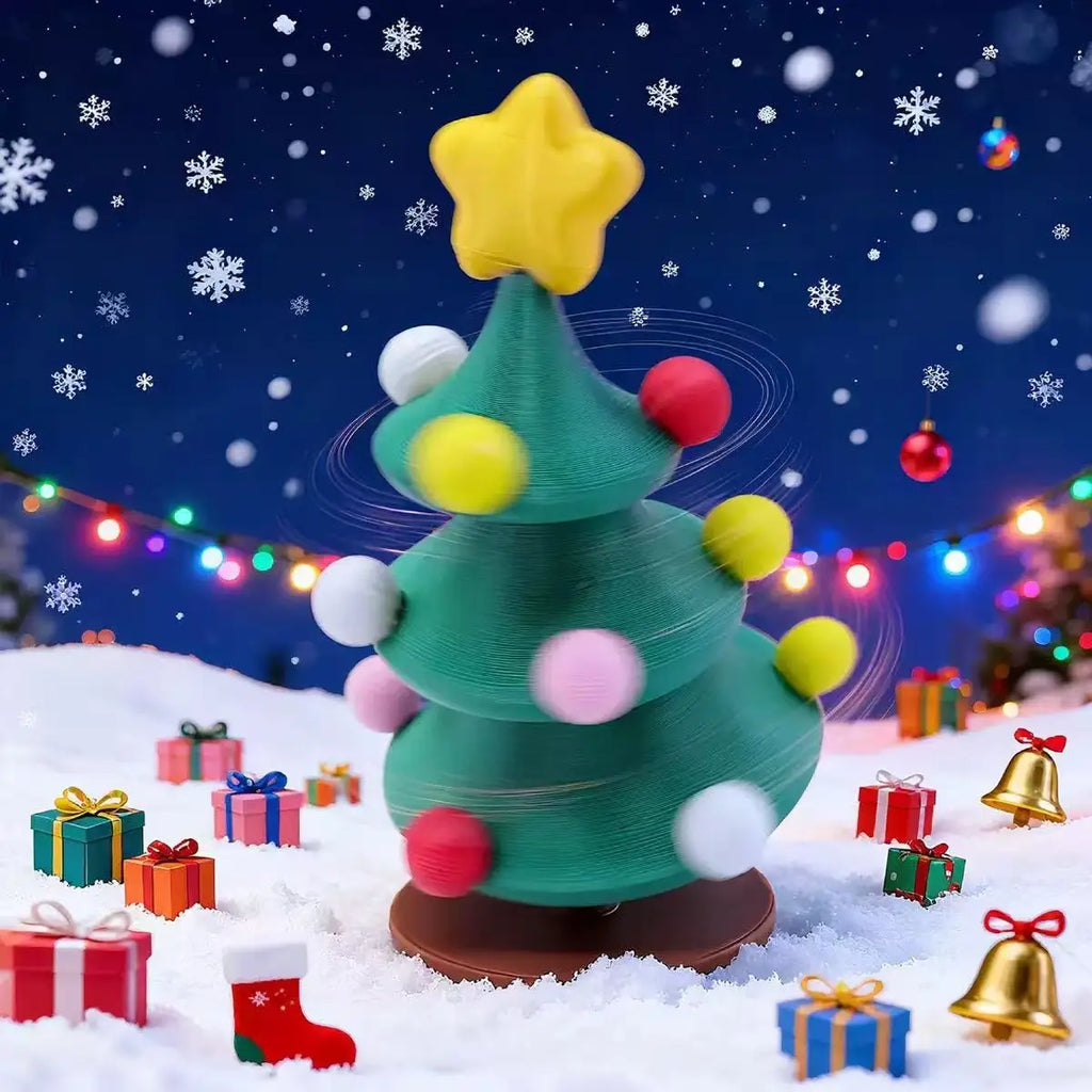 Dancing Rotating Christmas Tree Toy - Fun Holiday Desktop Decoration