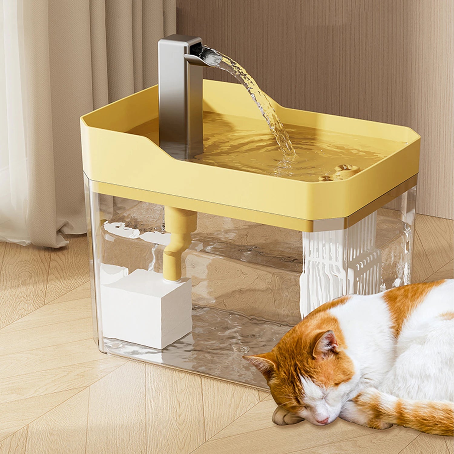 1.5L Automatic Cat Water Dispenser with Filter & Mute Pump