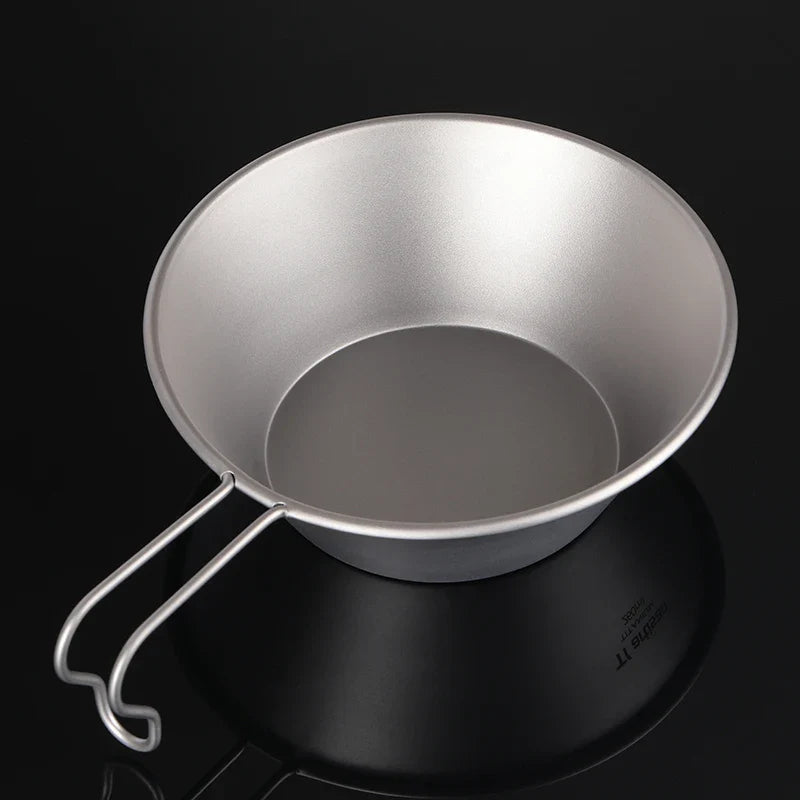 Tiartisan Ultralight Titanium Camping Bowl - 260ml with Fixed Handle