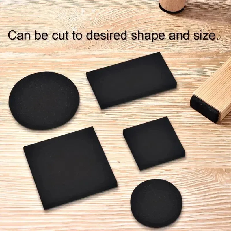 Non-Slip Foam Furniture Leg Pads - Self-Adhesive & Silent