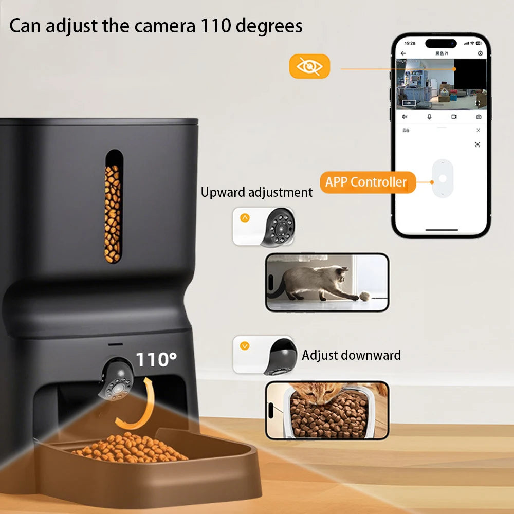 Smart 7L Cat Feeder with 1080P Camera & App Control – Ultimate Pet Care