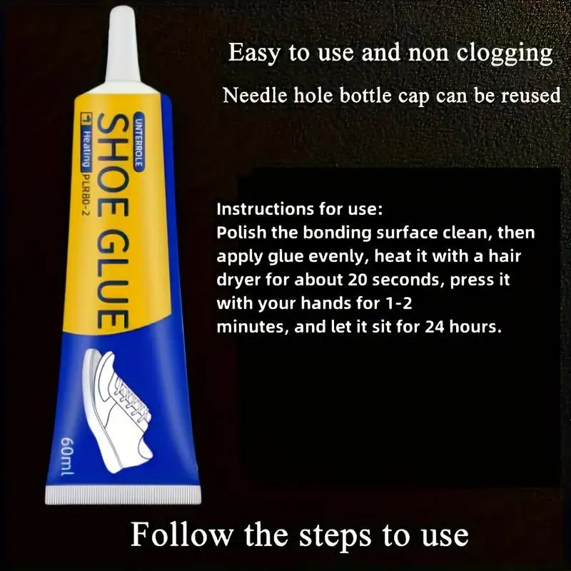 Strong Professional Shoe Repair Glue - 60ml Elastic Adhesive