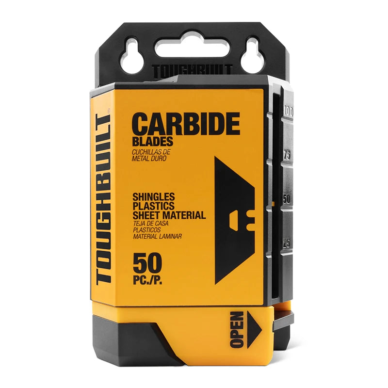 ToughBuilt 50-Pack Utility Trapezoidal Blades for Precision Cutting